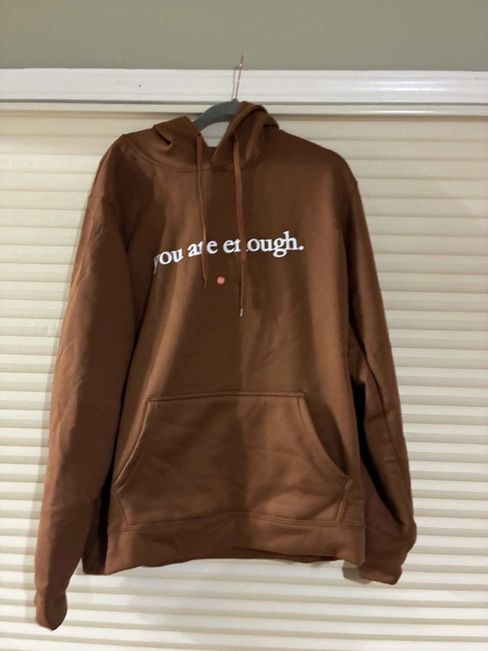 Brown 'You Are Enough' Hoodie Sweatshirt